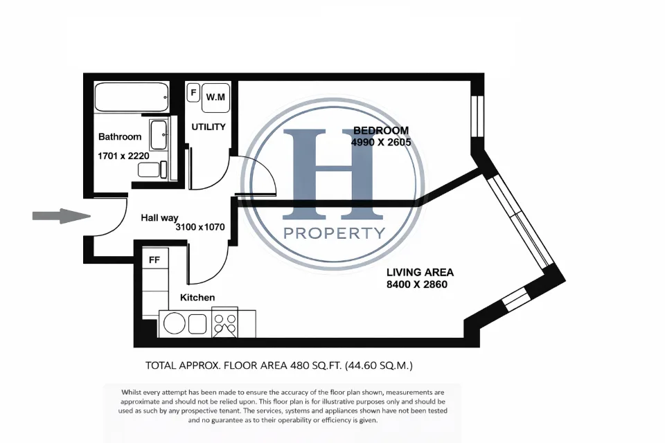Floor plan of Oak House, Addlestone KT15